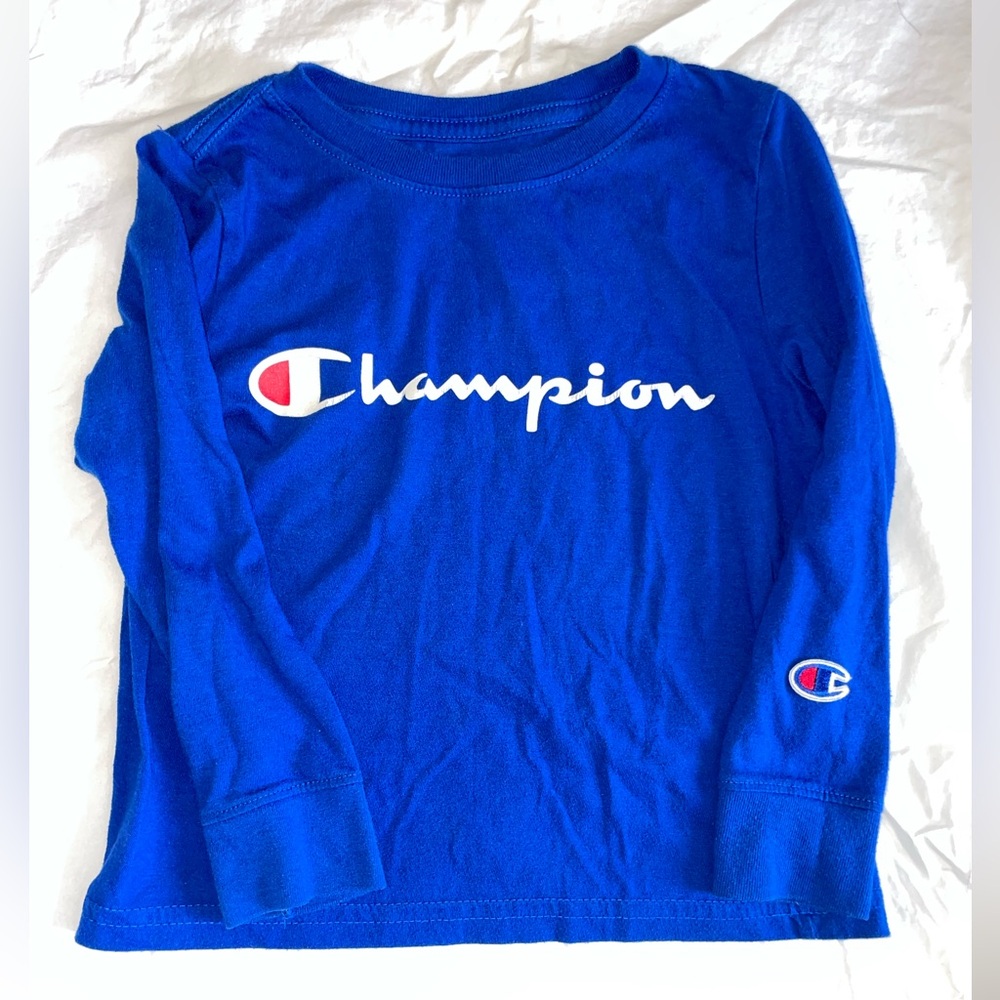 Champion Kids Royal Blue Long Sleeve Tee Boys size 4